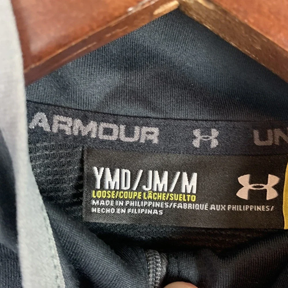 Under Armour Girls Black All Seasons‎ Gear Zip Track Jacket YMD Thumb Holes